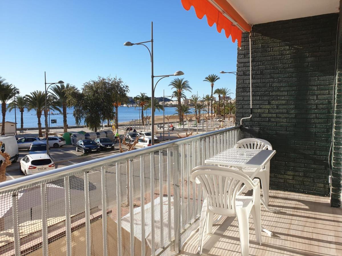 Vistas Al Mar Desde La Playa De El Rihuete En Puerto De Mazarron Apartment Luaran gambar